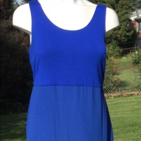 Blue Chiffon Maxi Dress - Picture 5 of 6